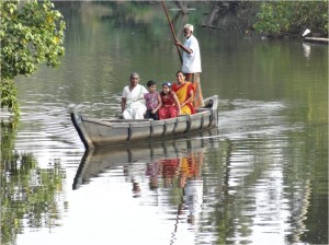 Inde Backwaters canoë houseboat ou bateau touristique1