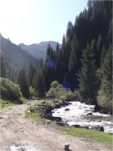 Kirghizistan Altyn Arashan chemin 2