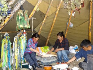 Mongolie Tsaatanes tipi intérieur
